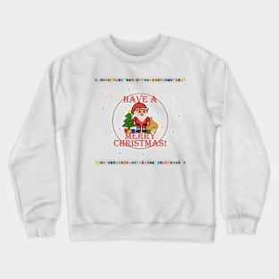 Have A Merry Christmas Santa! (Red Letters on White) Crewneck Sweatshirt